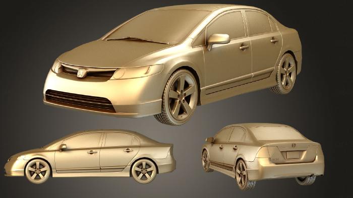 نموذج ثلاثي الأبعاد لآلة CNC السيارات والنقل هوندا سيفيك سيدان